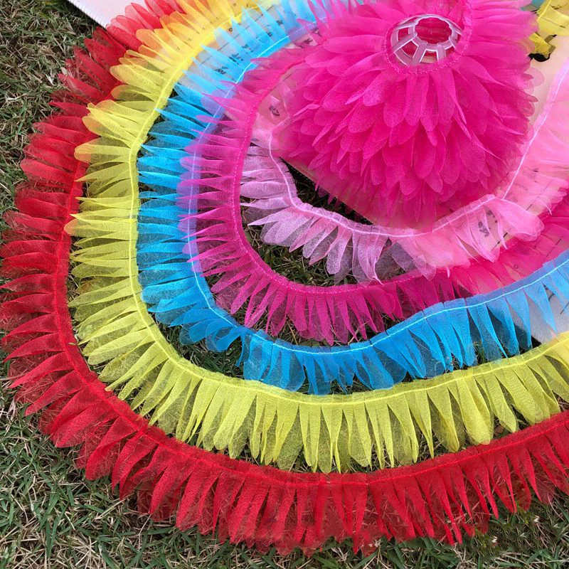 5 meters Gauze Wrinkle Lace Trim Organza Ribbon Diy Clothing Curtains Sewing Decoration Materials