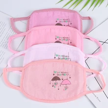 1 шт., хлопковая маска с милым принтом, маска для лица с гриппом, туристическая, противопылевая, зимние, Теплые маски