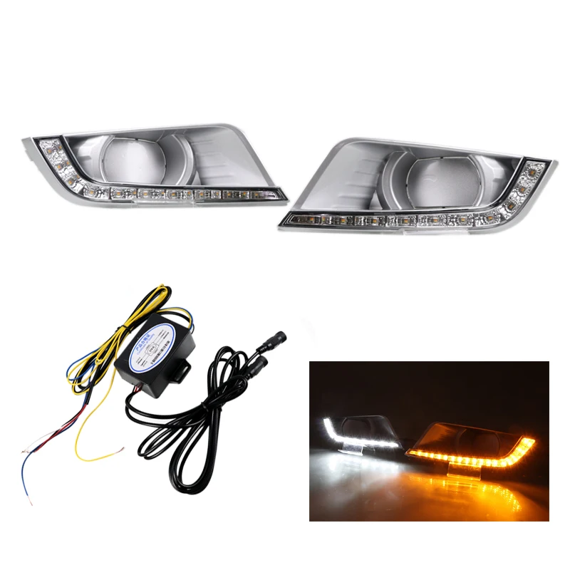 

1 Pair 12V For Ranger 2015-2016 Fits Round Fog Light Shape Day Time Running Light (LH+RH)