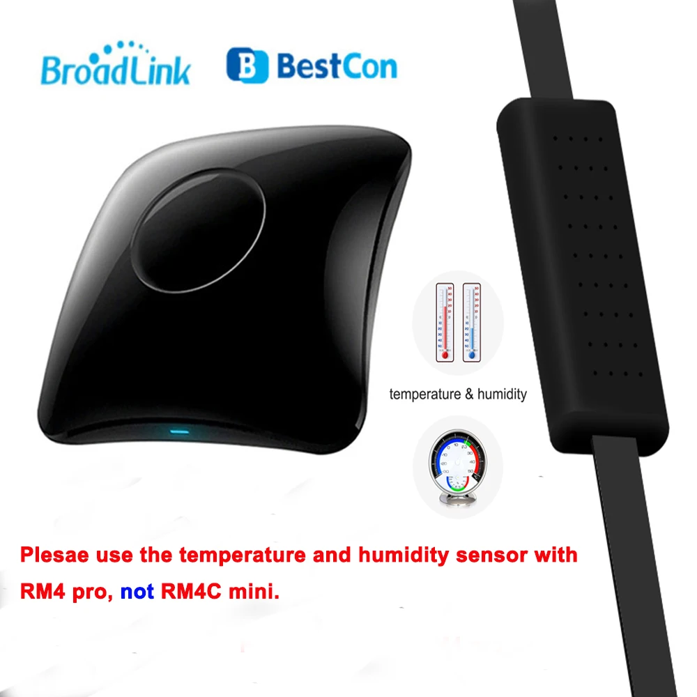 2020 детектор температуры и влажности Broadlink HTS2 с USB портом работает RM4 Pro Universal Smart