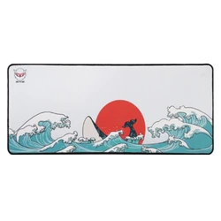 Almofada de teclado oversized do rato do jogo para o computador do escritório toptop bloqueio borda espessamento coral mar tema durável
