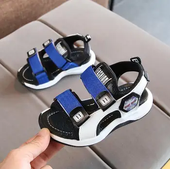 

2020 Summer Boys Leather Sandals for Baby Flat Children Beach Shoes Kids Sports Soft Non-slip Casual Toddler Sandals 1-10 years