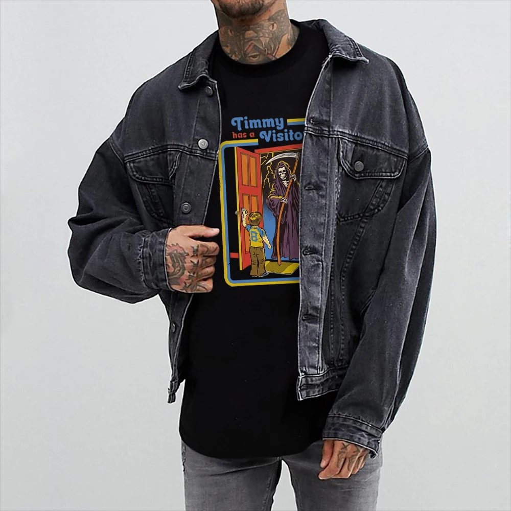 Одежда для Хэллоуина в стиле Харадзюку Hillbilly Забавный принт Тимми с гостем Evi power