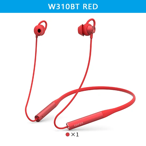 W310BT Red EDIFIER W310BT Bluetooth V4.2 наушники до 8,5 часов воспроизведения IPX5 водонепроницаемые магнитные наушники Вибрация входящего вызова - Цвет: W310BT Red