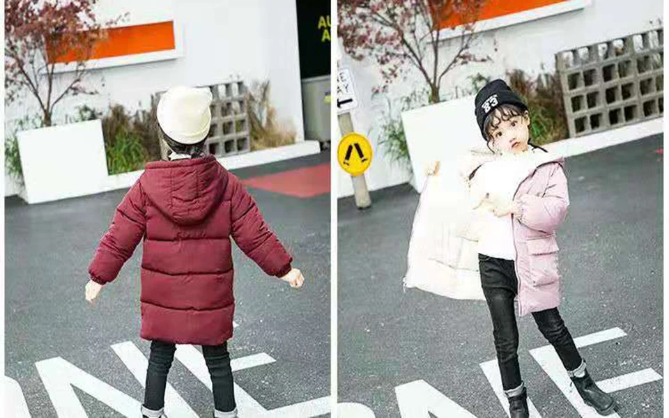 Однотонные куртки для детей 3-10 лет; сезон осень-зима; детские парки; теплое плотное пальто с капюшоном для девочек; детская верхняя одежда; Одежда для маленьких девочек и мальчиков