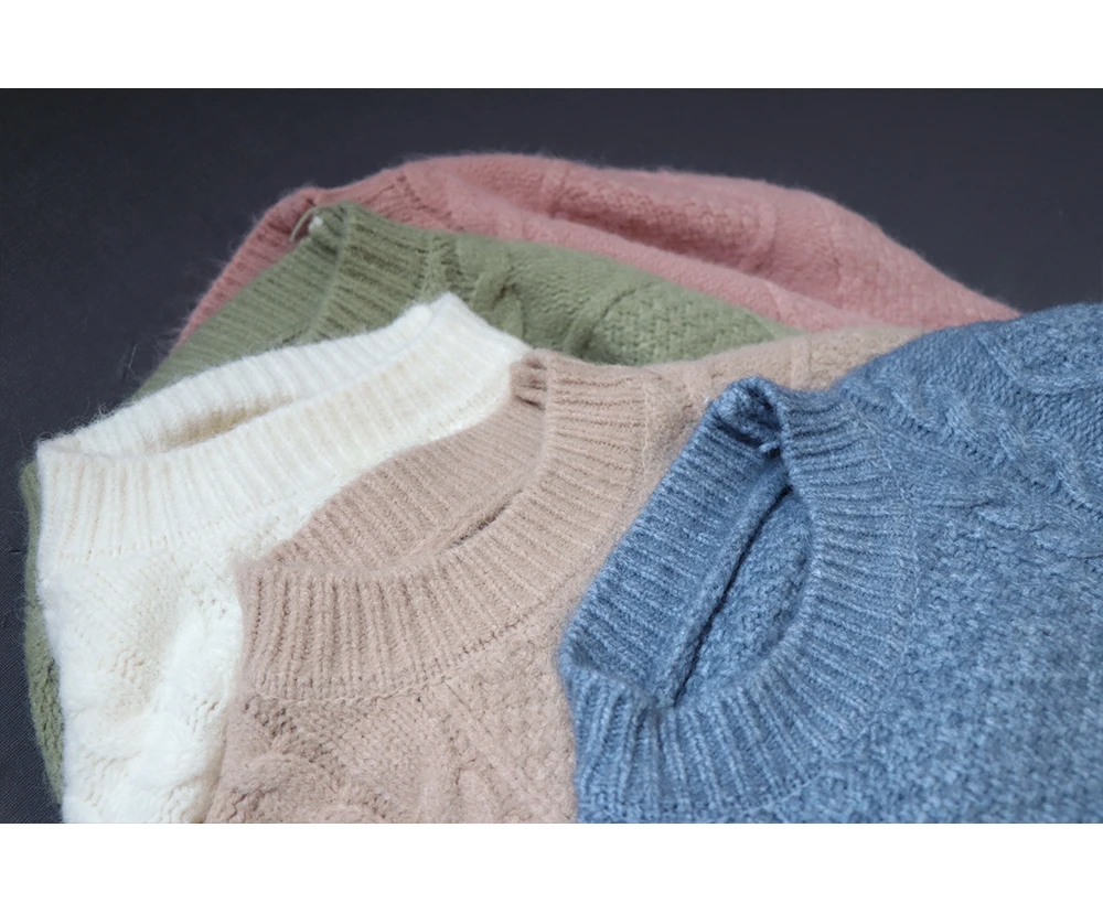 Werynica модный кашемировый вязаный свитер женские топы Осень Зима мягкий пуловер с круглым вырезом женский длинный рукав сплошной цвет