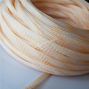 

Cable Sleeves 3/4/6/8/10/12mm Transparent gold PET 3 Wire dense Snakeskin wire mesh nylon spiral wrapping cable sets