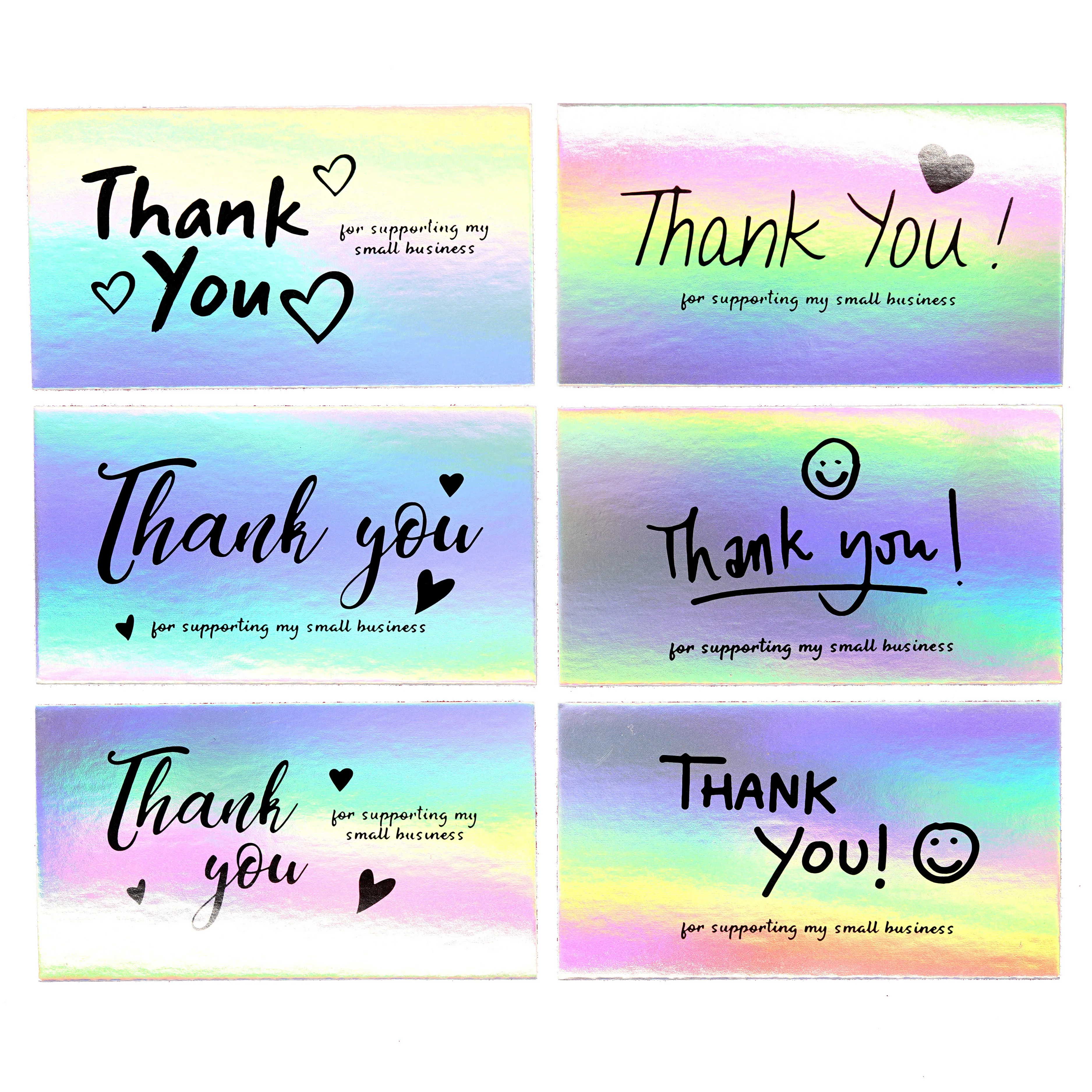50pcs Thank You for Your Order Business Cards Shopping Purchase Thanks Greeting Cards Appreciation Card for Small Business