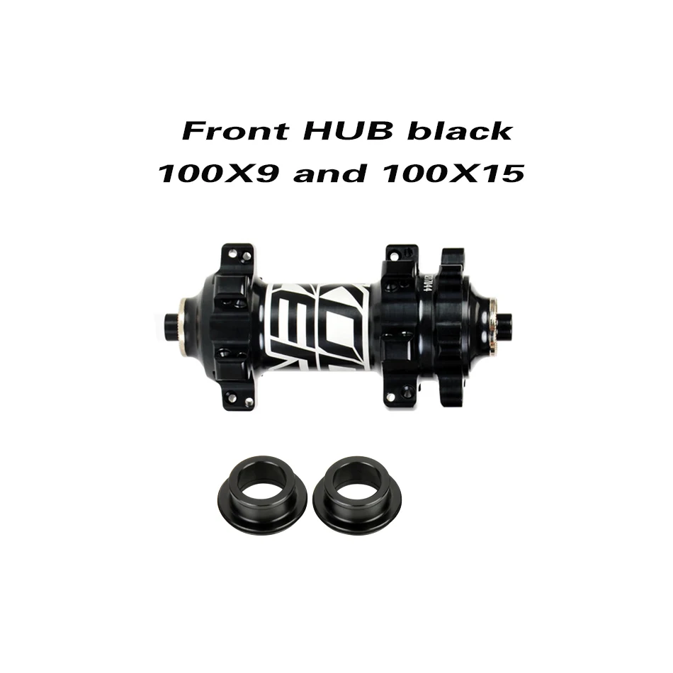 Front HUB black KOOZER XR420 велосипедная ступица MTB велосипед CNC 24 Loch Fahrrad ступица SHIMANO 8-11/SRAM 8-12 S Geschwindigkeit 135*10/142*12/100 0*15/100*9 - Color: Front HUB black