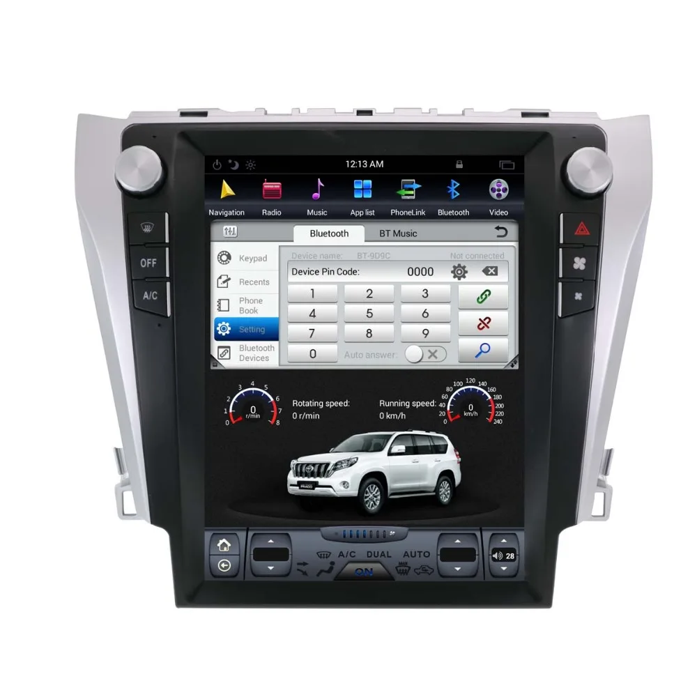 Excellent Tesla style Android 9.0 car GPS navigation for Toyota Camry 2012-2016 Auto Radio Stereo Head Unit Tape Recorder Vertical Screen 4