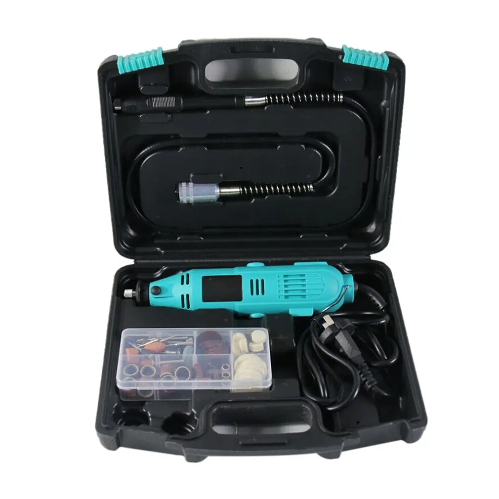 

100-A Long Straight Shank Electric Grinder Combination Tool Set With Soft Shaft Assembly Electric Grinder Set