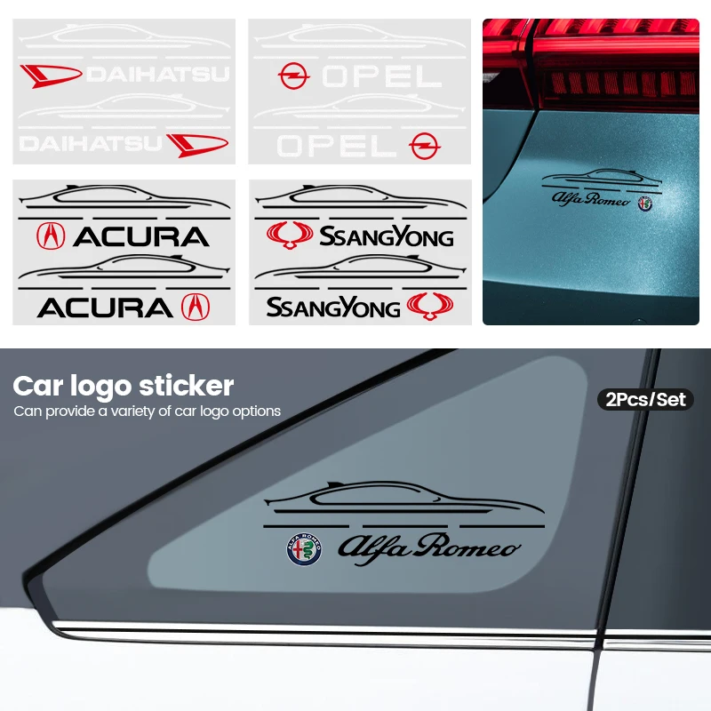 2pc Car Goods Style Rearview Mirror Sticker for Mitsubishi Lancer EX 10 X Outlander ASX Colt Pajero Sport Accessories |