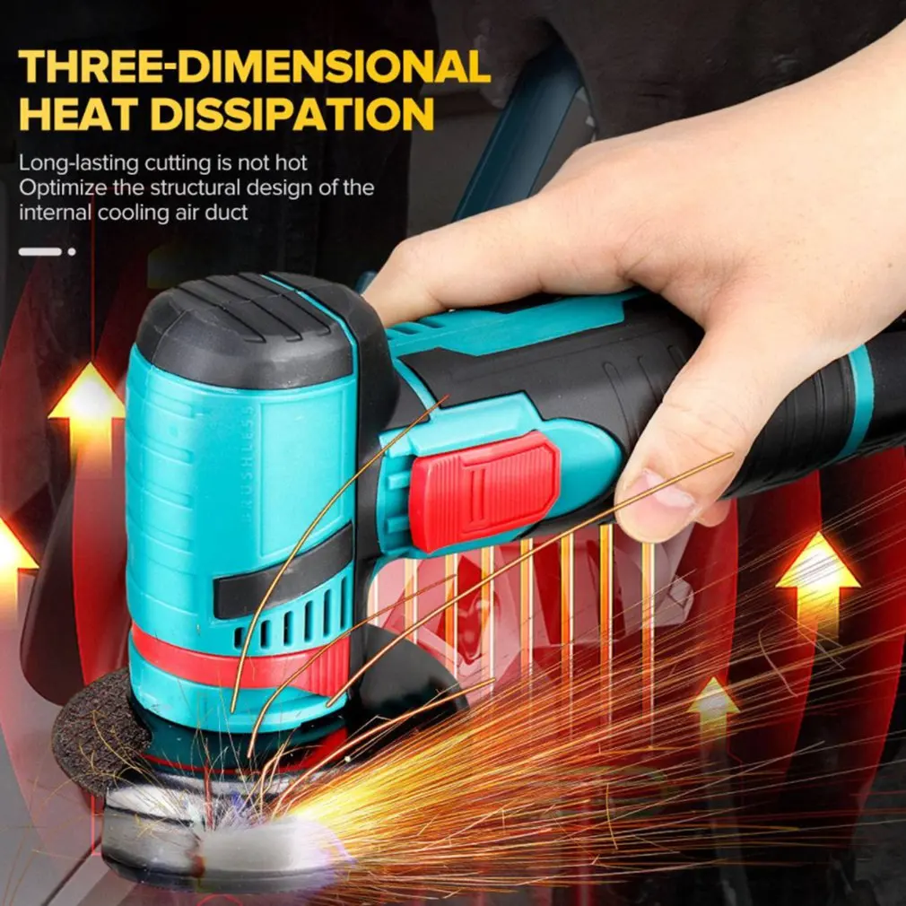 

Mini Brushless Angle Grinder With Rechargeable Lithium Battery Cordless Polishing Machine Diamond Cutting Power Tool 12V 500W
