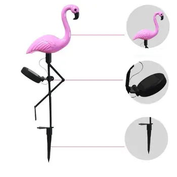 

Led Flamingo Waterproof Solar Lawn Light Outdoor Garden Decoration Light Garden Floor With Landscape Lights
