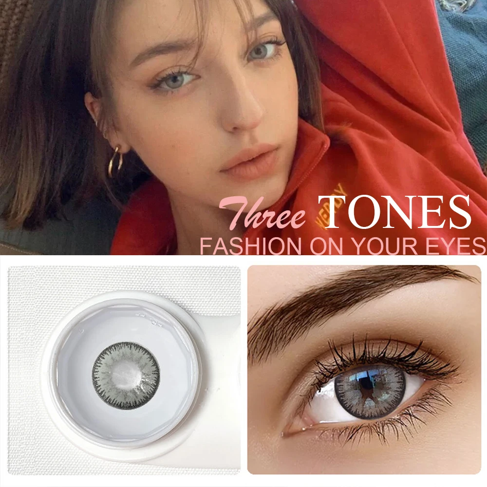 

International Classic 3Tone Color Contact Lenses Fashion Cosmetic Eyes Contact Lens Hotsale Cosplay Colored Eye Contact Lenses