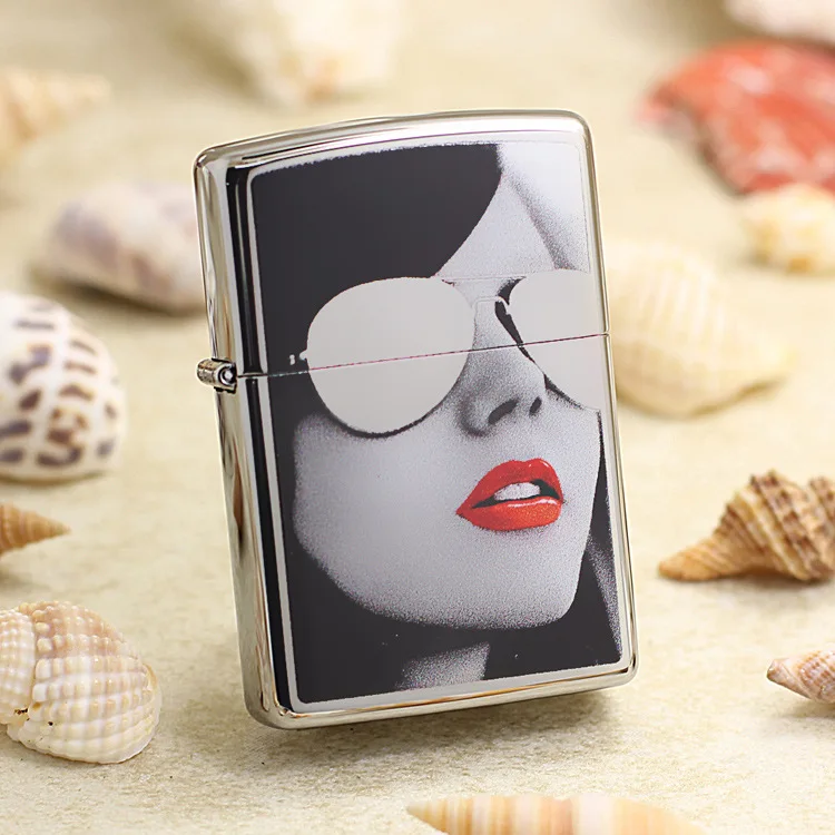 

Genuine Zippo oil lighter copper Sunglasses woman cigarette Kerosene lighters Gift With anti-counterfeiting code 28274