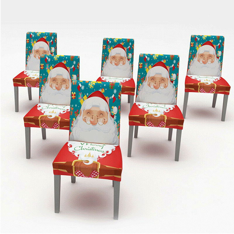 New Home Party Red Santa Clause Chair Cover Hat Christmas Dinner Table Cloth Decor Party Xmas Holiday