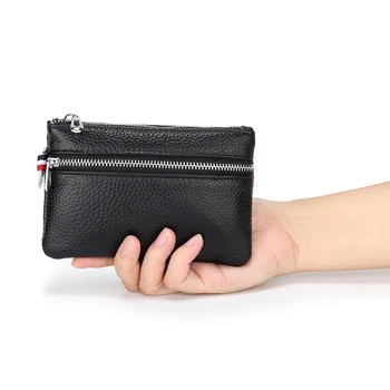 

COMFORSKIN Premium 100% Real Leather Women Coin Purse Dropshipping Small Wallet Causal Zipper Purse Money Bag with Zipper Pocket