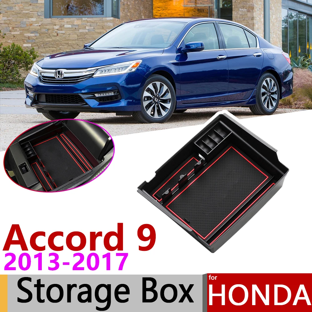 Центральный подлокотник для Honda Accord 9 5 IX MK9 2013 ~ 2017 ящик хранения органайзер