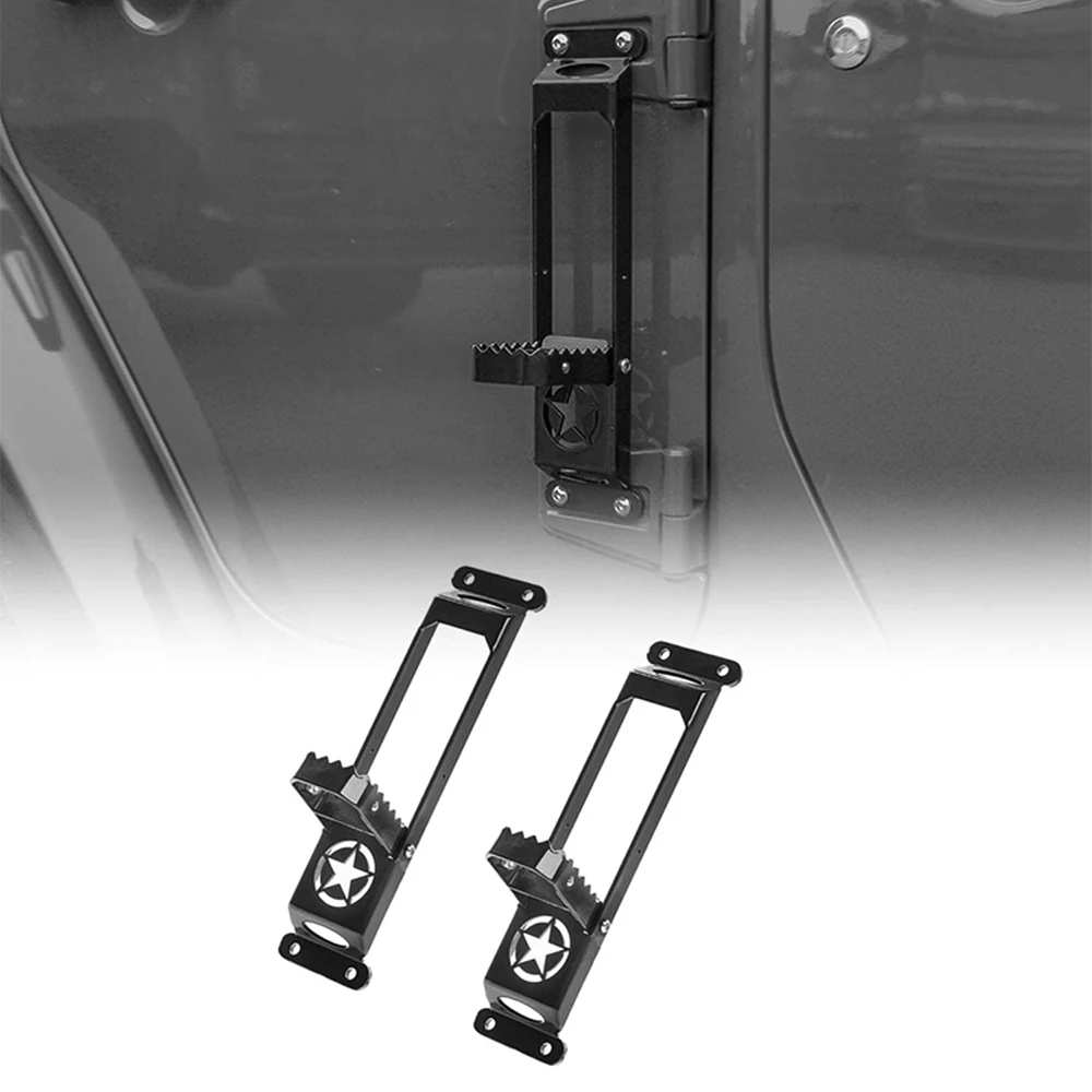 pedal exterior de pé para portas jeep wrangler jku jl jeep placa de passo de acessórios de carro dobrável