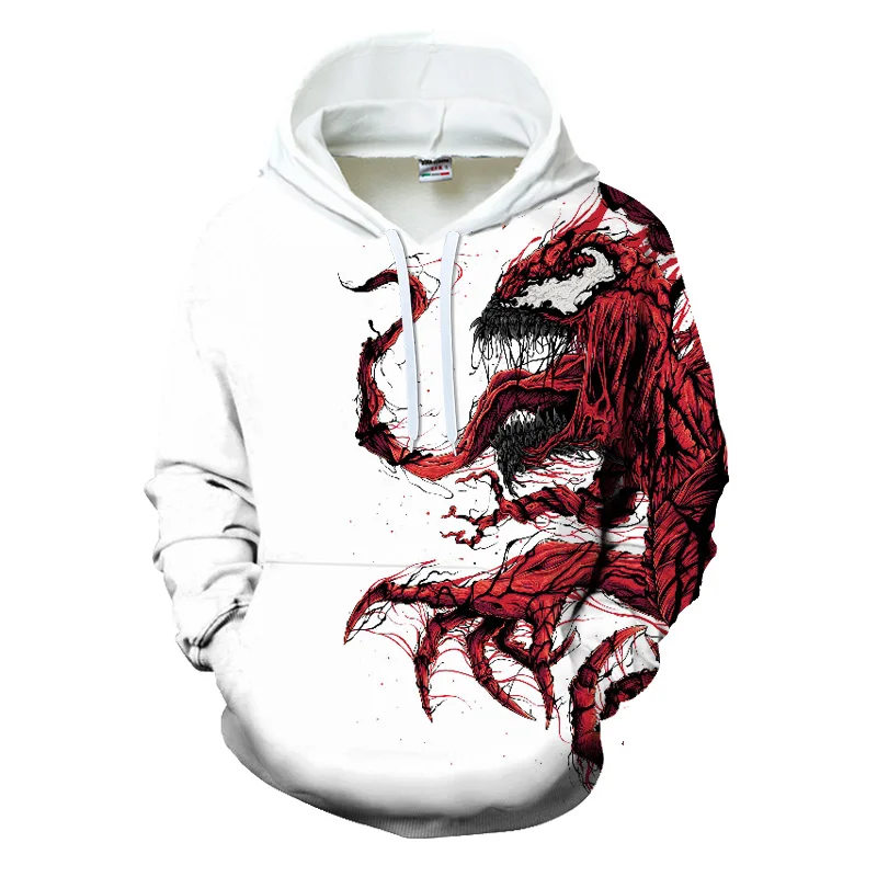 Мужская толстовка с капюшоном 3D Venom Fashion Ms. Hoodie свободный жакет с капюшоном уличная художественная Высококачественная индивидуальная осенняя куртка с человеком-пауком новая