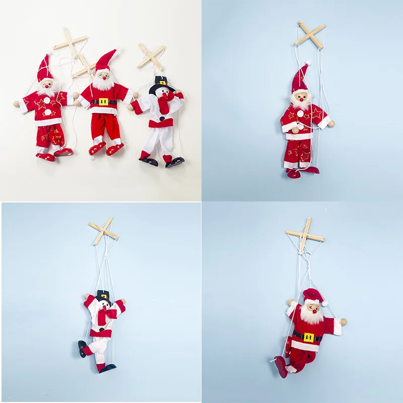

New Year Creative Gifts Santa Claus Elk Snowman Puppet Toys for Kids Christmas Decoration for Home Navidad 2020