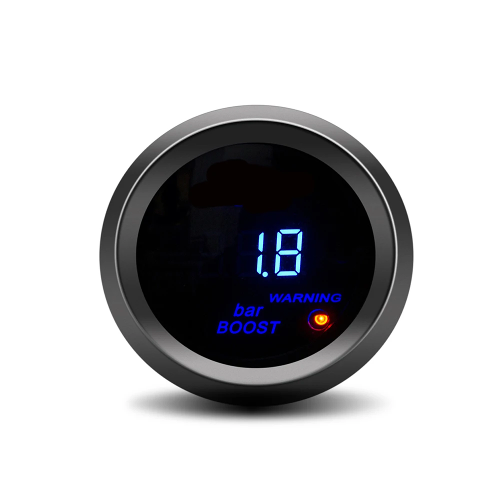 

52mm Car Digital Turbo Boost Gauge BAR Boost Turbo Gauge Mechanical Blue Led Boost Gauge for Auto Car Meter Boost Sensor