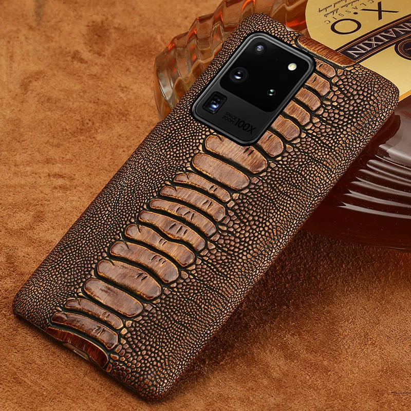 Genuine Leather Phone Case for Samsung Galaxy S20 S21 Ultra S20 FE S8 S9 S10 Plus A21S A50 A71 A31 A51 A52 A72 Note 20 10 9 M31