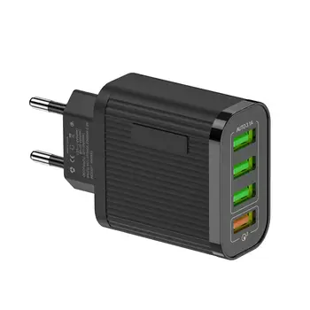 

48W Quick Charge 4.0 3.0 4 Port USB Charger USB Fast Charger QC4.0 QC3.0 For Samsung S10 A50 Xiaomi Mi9 iPhone X 7 Wall Adapter