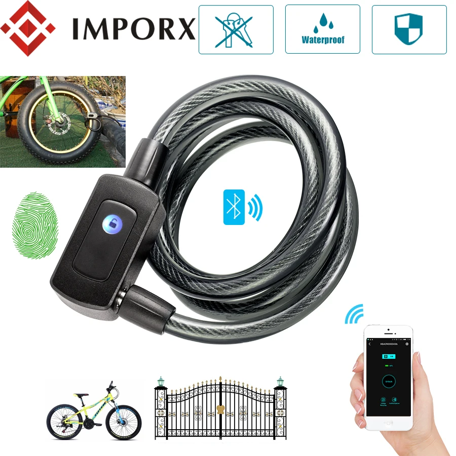 IMPORX безопасная стальная интеллектуальная защита для велосипеда мотоцикла замок