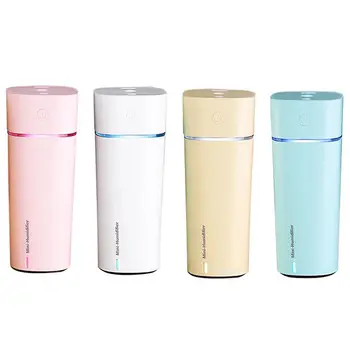 

240Ml Air Humidifier Essential Oil Diffuser With Usb Fan Aroma Lamp Aromatherapy 3 In 1 Mini Cute Usb Cup Shape Humidifier