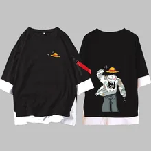 Цельная футболка с героями мультфильмов модная одежда с аниме Цвет сзади Луффи футболки для мужчин Повседневная футболка s Уличная Топ унисекс