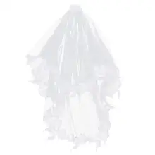 Двухслойная свадебная фата короткое кружево для свадебной вуали край головной убор аксессуары свадебная вуаль с гребнем для свадьбы