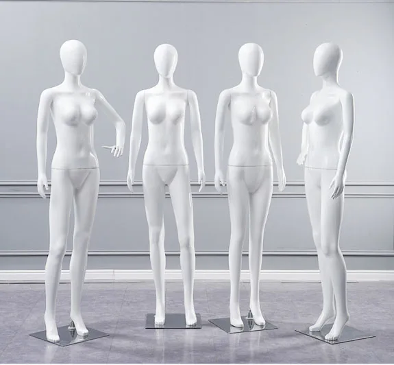 Manequim feminino branco brilhante, modelo de corpo inteiro personalizado -  AliExpress
