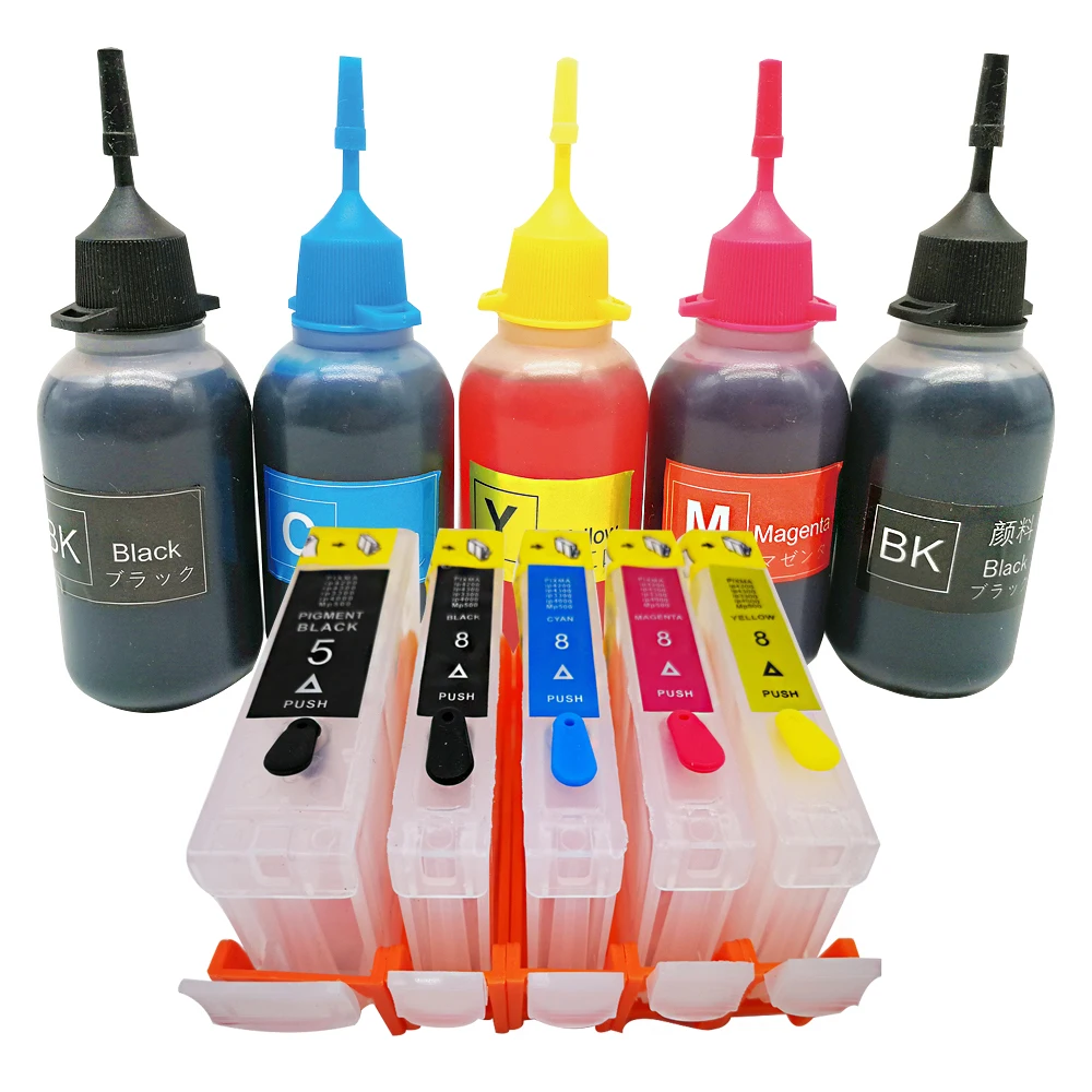 PGI 5 CLI 8 Ink Refill Kit For Canon PIXMA iP3300 iP3500 iP4200 iP4300