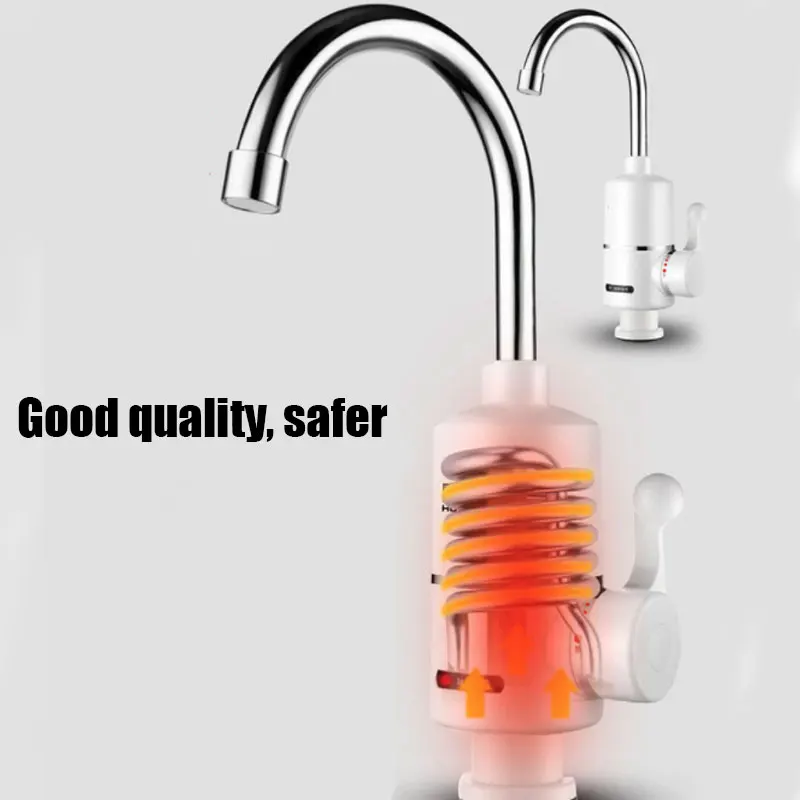New Electric Kitchen Water Heater Tap Instant Hot Water Faucet Heater Cold Heating Faucet Tankless Instantaneous Water Heater