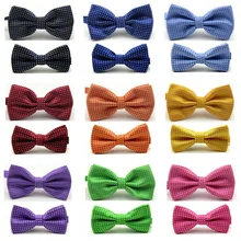 Для мужчин для маленьких мальчиков галстук-бабочка, вечерние белого цвета для школы, с узором в горошек, регулируемая с бантиками, комплект