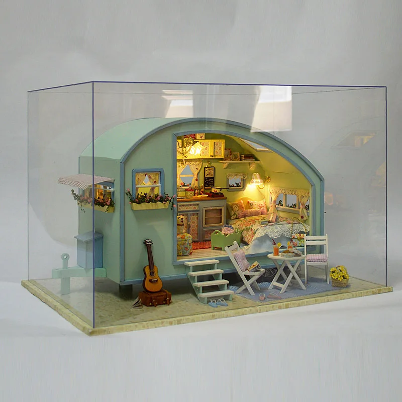 

Cute room diy Hut Time Travel Handmade Assembled Toys Architecture Model Villa Send GIRL'S Birthday Gift