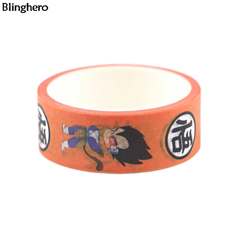 Blinghero Dragon Ball лента 15 мм X 5 м аниме мультфильм васи лента винтажная маскирующая лента клейкие декоративные ленты для детей BH0470