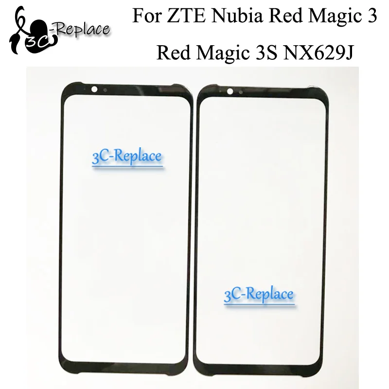 6,6 дюйма для zte Nubia Red Magic 3/Red Magic 3S NX629J переднее внешнее стекло для ремонта линз сенсорный экран внешнее стекло(без кабеля