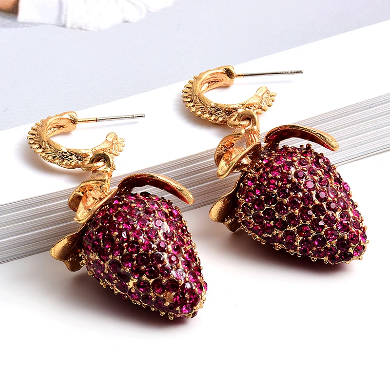 Strawberry earrings zara Outlet