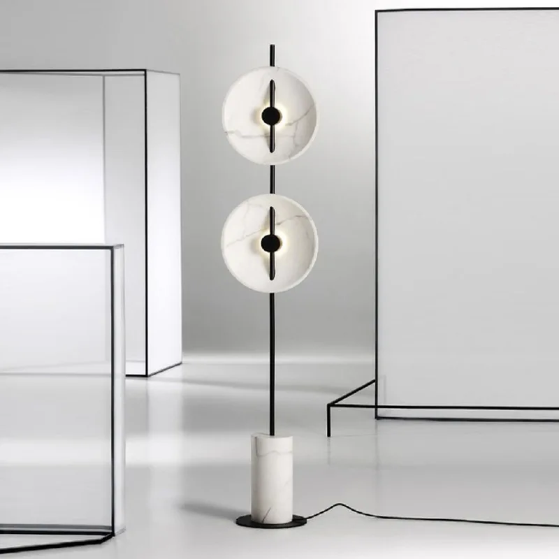 

Europe Villa Personality Light Luxurious Marble Floor Lamp Originality Exhibition Room Model Between Senior Office Arts Lamp