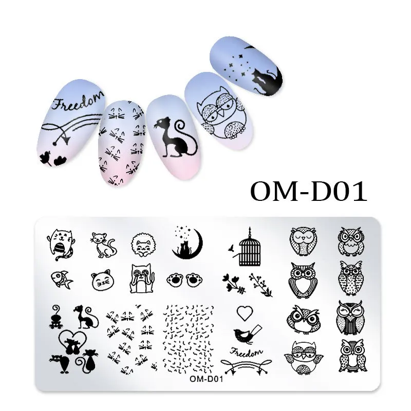 67 Kinds of Stencil Stamping Plates with Animal Plant/Christmas/Pattern/Flower/Symbol/Nature/Creative/Abstract for Lady to Print 2