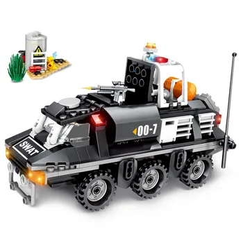 

368pcs Swat Police Armored Reconnaissance Car Building Blocks Toys Special Military Vehicle Bricks Model Toys for Children Gifts