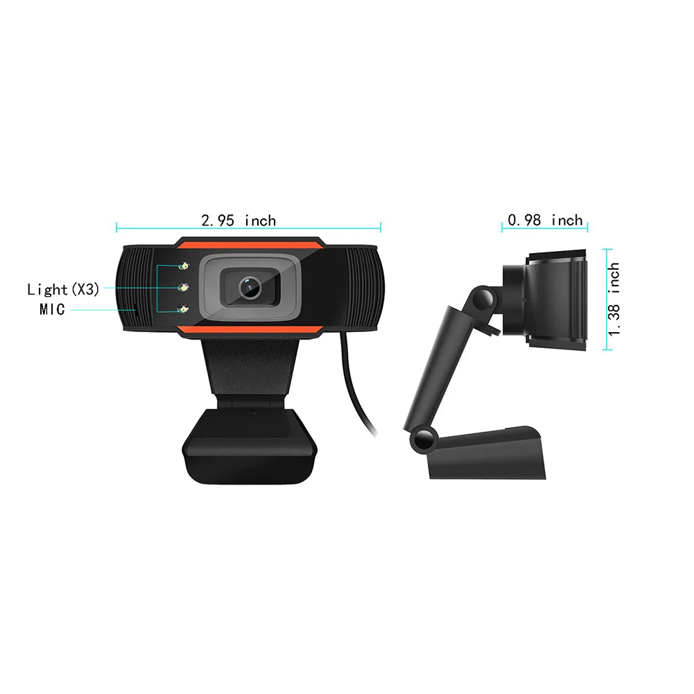 Домашняя камера наблюдения, периферийные устройства, вращающаяся видео USB PC HD веб-камера, поглощающий микрофон A870C3