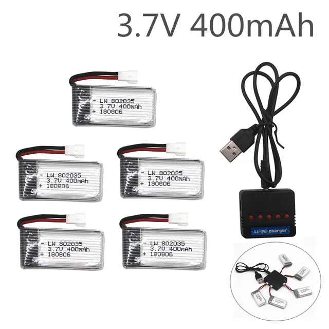 1/2/5 шт./упак. 3 7 V 400mAh литий полимерный Батарея для X4 H107 H31 KY101 E33C E33 U816A V252 H6C 35C RC Quadcopter
