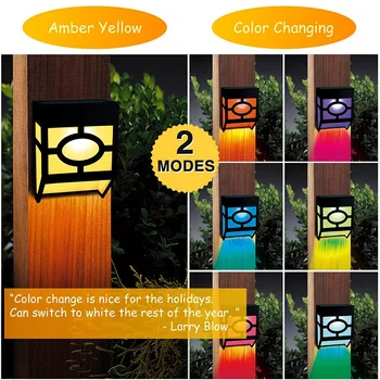 

Solar Fence Lights,Outdoor Waterproof Solar LED Wall Lights for Deck, Fence,Landscape, Steps, Stairs, Patio, Yard, Garden,Warm L