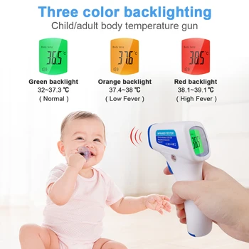 

Baby Thermometer Infrared Digital LCD Body Measurement Forehead Ear Non-Contact Adult Kids Body IR Temperature Gun