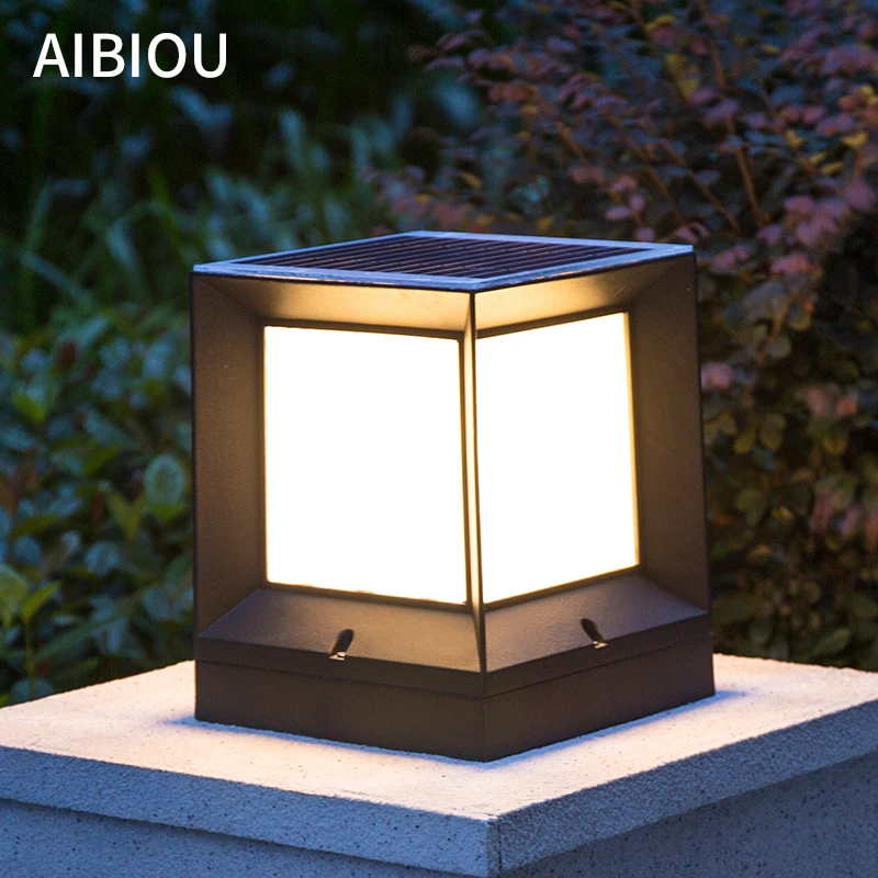 AIBIOU современный IP55 4 Вт Светодиодный светильник на солнечной батарее