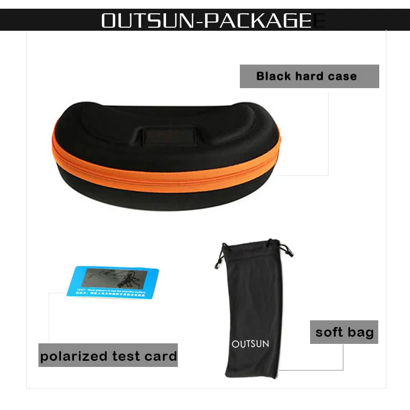 Мужские поляризованные солнцезащитные очки OUTSUN для ночного вождения с желтыми